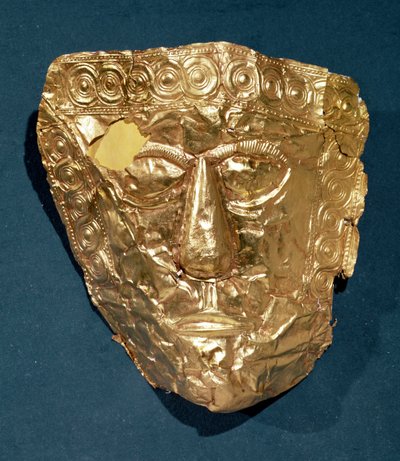 Funerary mask, from the Trebeniste Necropolis, Lake Ohrid, Macedonia by Greek